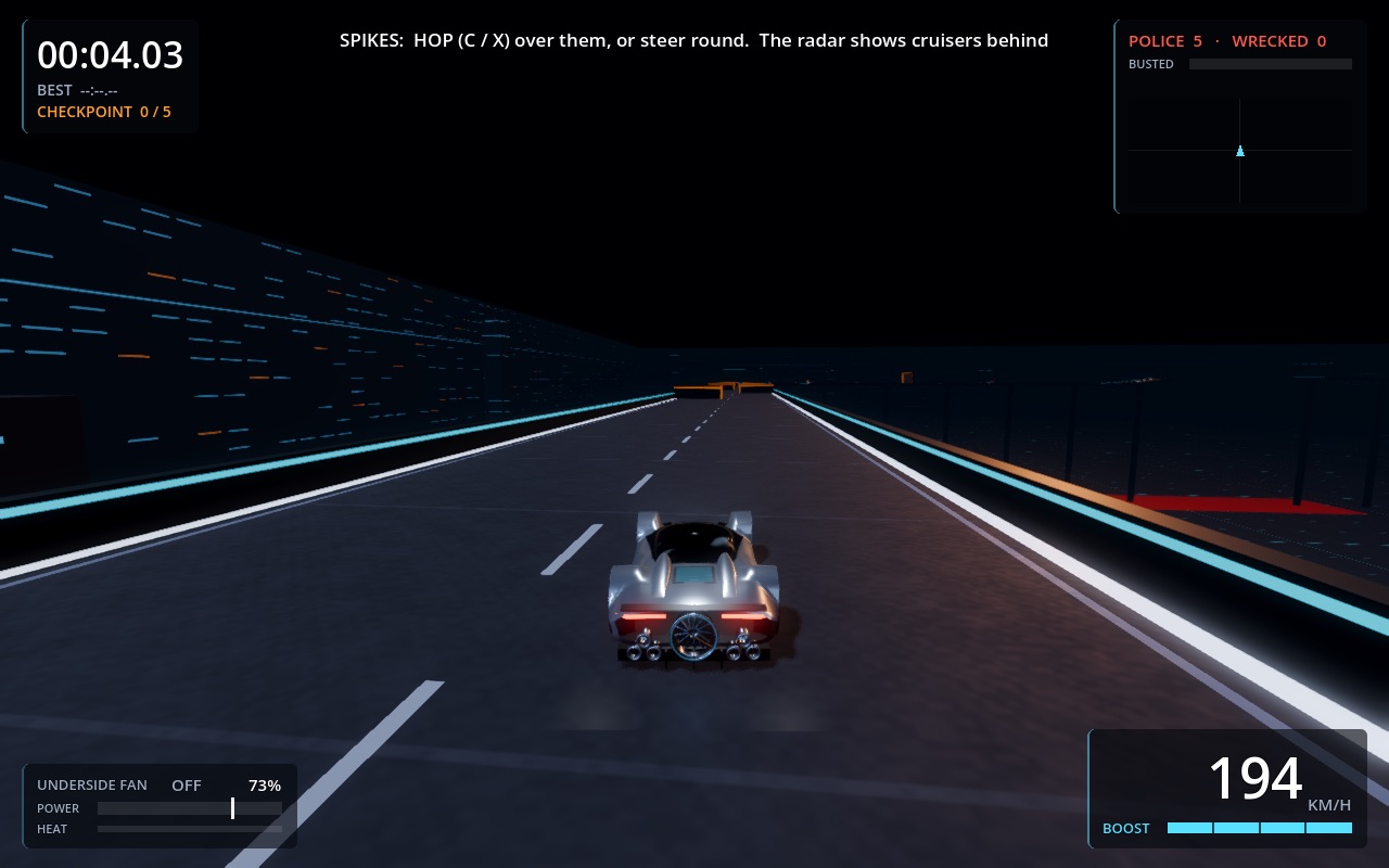 Police chase on the proving ground